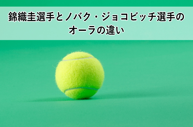 錦織圭とノバク・ジョコビッチのオーラの違い