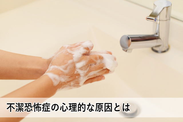 不潔恐怖症の心理的な原因とは、手を洗う