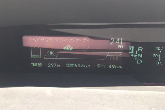 プリウスの燃費計