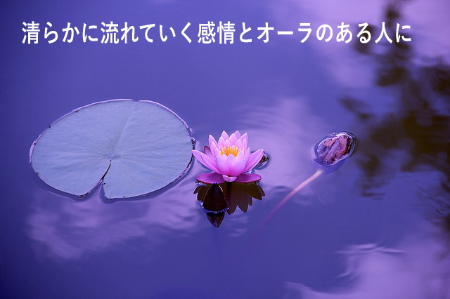 清らかに流れていく感情とオーラのある人に